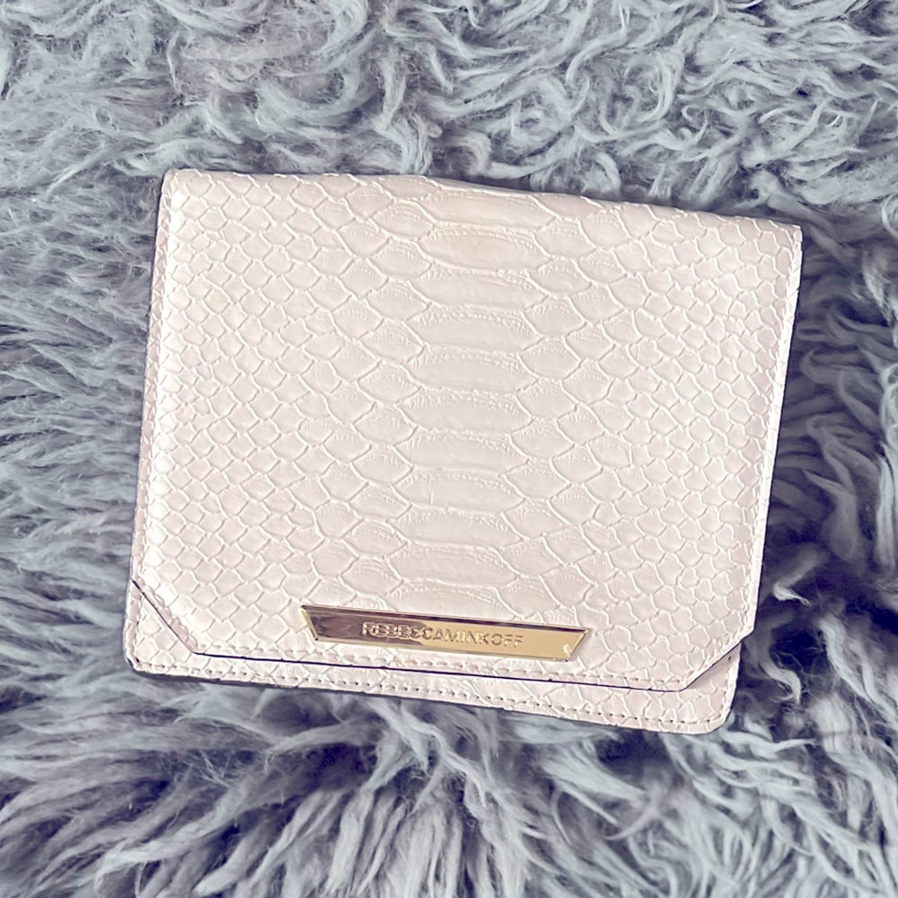 Rebecca Minkoff White Embossed Alligator Leather MiniBag Crossbody Wallet Clutch